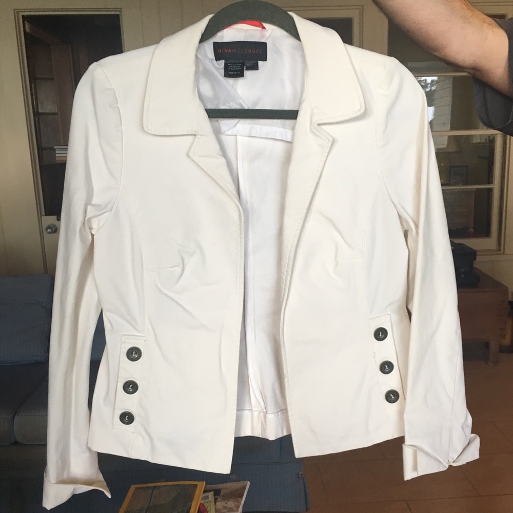 Nina Mclemore White Blazer